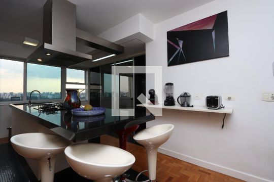 Cozinha de apartamento à venda com 1 quarto, 75m² em Vila Mariana, São Paulo