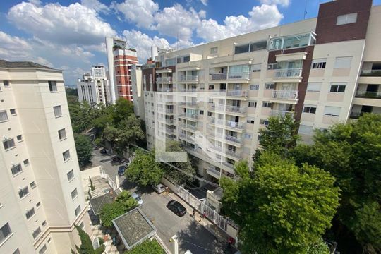 Vista da Sala de apartamento à venda com 1 quarto, 48m² em Vila Andrade, São Paulo