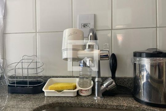 Cozinha - Torneira de apartamento à venda com 1 quarto, 48m² em Vila Andrade, São Paulo