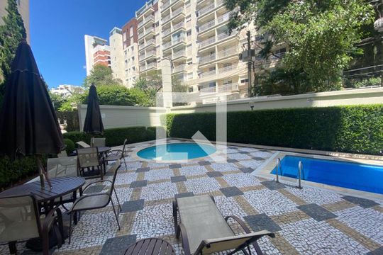Área comum - Piscina de apartamento à venda com 1 quarto, 48m² em Vila Andrade, São Paulo