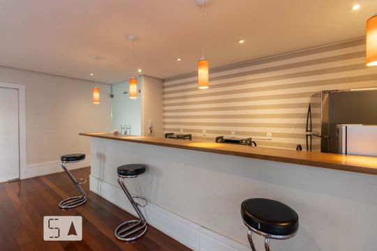 Área comum - Espaço Gourmet de apartamento à venda com 1 quarto, 42m² em Vila Nova Conceição, São Paulo