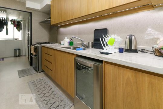 Cozinha de apartamento para alugar com 3 quartos, 133m² em Jardim Paulista, São Paulo