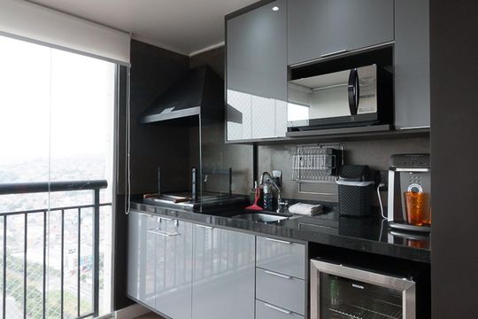 Varanda gourmet de kitnet/studio à venda com 1 quarto, 38m² em Jardim Flor da Montanha, Guarulhos