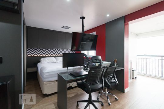Sala e quarto de kitnet/studio à venda com 1 quarto, 38m² em Jardim Flor da Montanha, Guarulhos