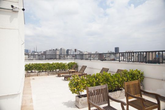 Área comum de kitnet/studio para alugar com 1 quarto, 28m² em Bela Vista, São Paulo