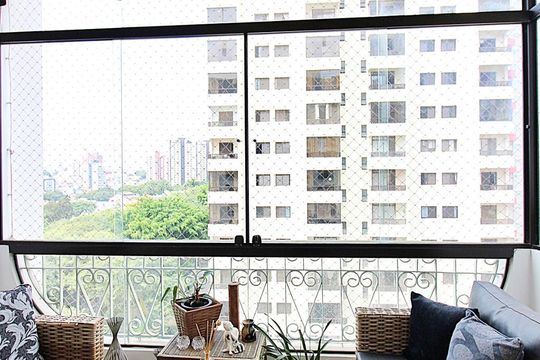 Varanda da Sala  de apartamento à venda com 4 quartos, 230m² em Centro, São Bernardo do Campo