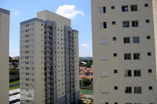 Fachada do bloco de apartamento para alugar com 2 quartos, 49m² em Vila Mimosa, Campinas