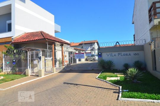 Fachada de casa de condomínio à venda com 3 quartos, 93m² em Fátima, Canoas