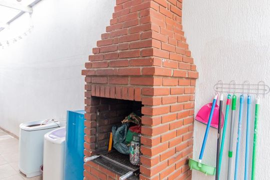 Área comum - Churrasqueira de casa à venda com 3 quartos, 175m² em Vila Apiai, Santo André