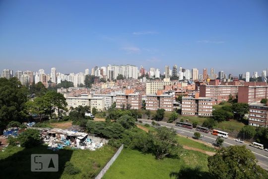 Vista da Sala  de apartamento para alugar com 2 quartos, 40m² em Panamby, São Paulo