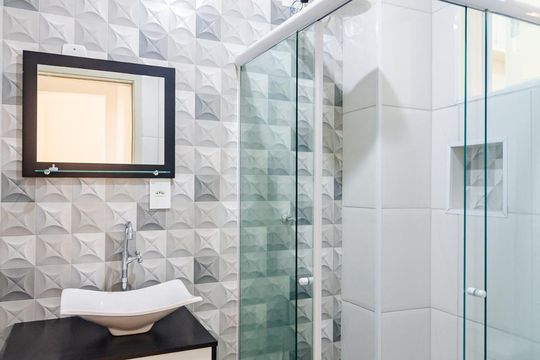 Banheiro Social de apartamento para alugar com 2 quartos, 55m² em Mirandópolis, São Paulo
