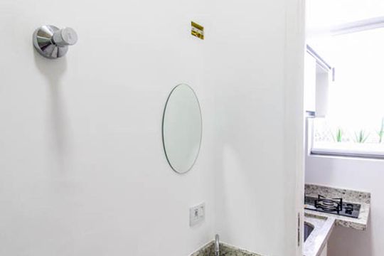 Banheiro de casa de condomínio para alugar com 1 quarto, 25m² em Brooklin, São Paulo
