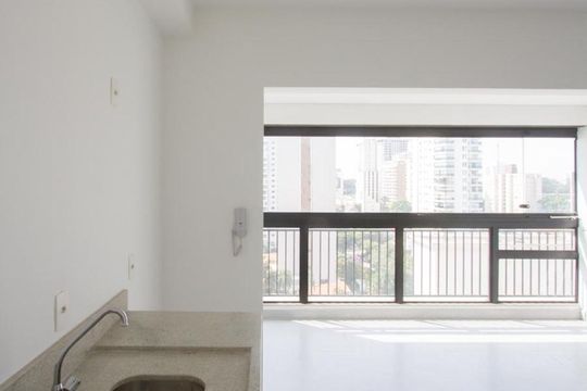 Cozinha de kitnet/studio para alugar com 1 quarto, 38m² em Campo Belo, São Paulo