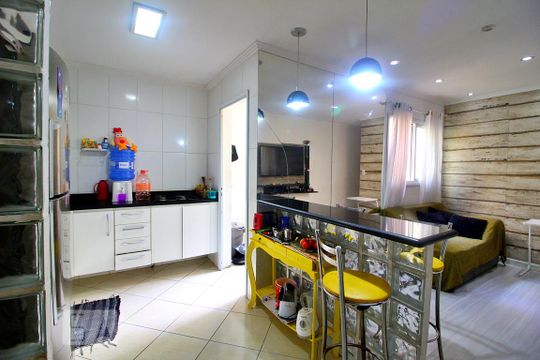 Cozinha de apartamento à venda com 3 quartos, 140m² em Vila Guiomar, Santo André