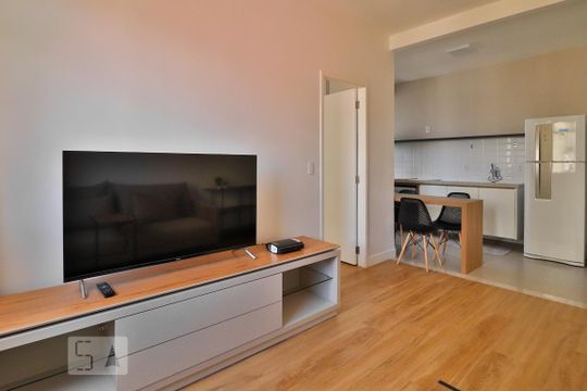 Sala de apartamento à venda com 1 quarto, 58m² em Lourdes, Belo Horizonte