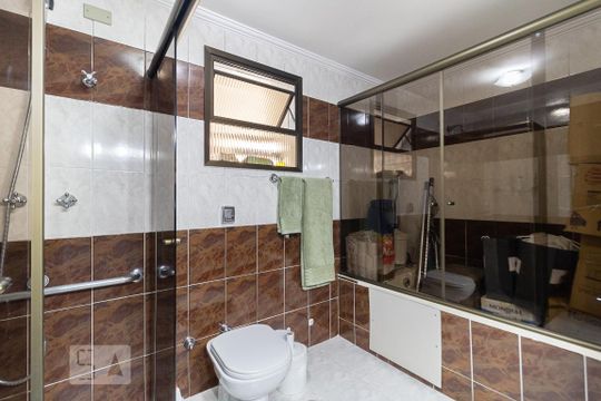 Banheiro da Suíte de apartamento à venda com 3 quartos, 140m² em Vila Brasilina, São Paulo