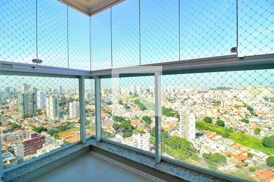 Varanda da Suíte 1 de apartamento para alugar com 3 quartos, 180m² em Campestre, Santo André