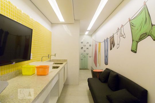 Área comum - Lavanderia de apartamento para alugar com 1 quarto, 26m² em Vila Clementino, São Paulo