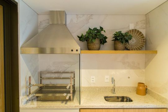 Área comum - Churrasqueira de apartamento para alugar com 1 quarto, 26m² em Vila Clementino, São Paulo