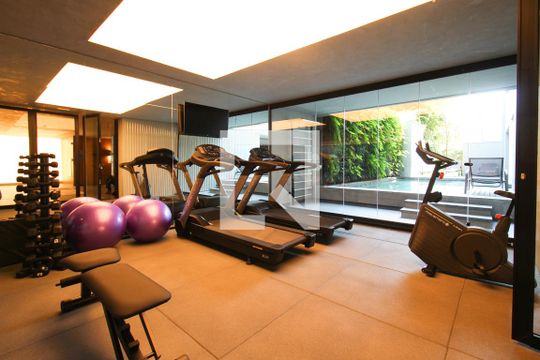 Área comum - Academia de apartamento para alugar com 1 quarto, 69m² em Indianópolis, São Paulo