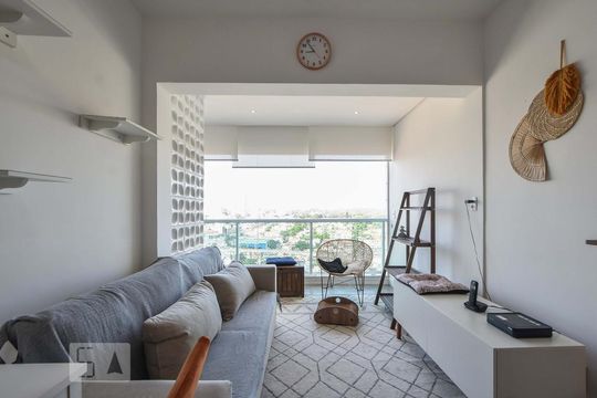 Sala de Estar de apartamento para alugar com 1 quarto, 50m² em Jardim Aeroporto, São Paulo