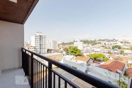 Sacada da Suíte e Sala de apartamento à venda com 1 quarto, 29m² em Jardim da Glória, São Paulo
