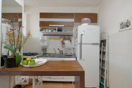 Cozinha de apartamento à venda com 2 quartos, 50m² em São Cristóvão, Rio de Janeiro