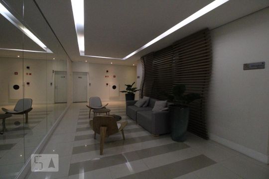 Hall de entrada de apartamento para alugar com 1 quarto, 58m² em Campo Belo, São Paulo