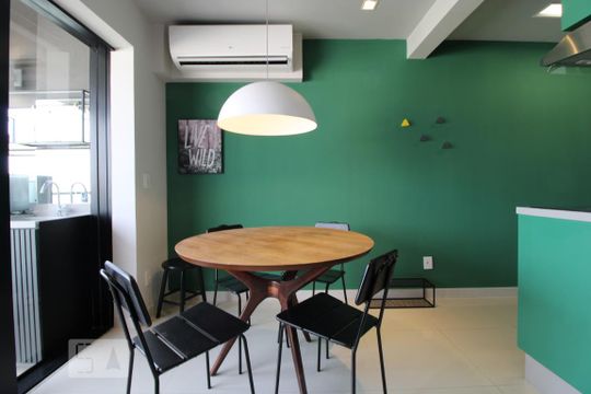 Sala de apartamento para alugar com 1 quarto, 58m² em Campo Belo, São Paulo