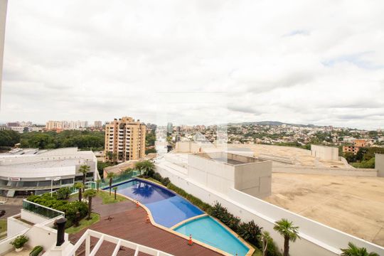 Vista da Sala de kitnet/studio para alugar com 1 quarto, 37m² em Três Figueiras, Porto Alegre