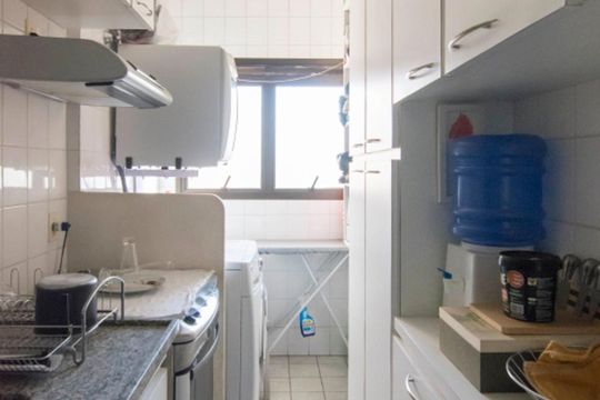 Cozinha de apartamento à venda com 1 quarto, 36m² em Perdizes, São Paulo