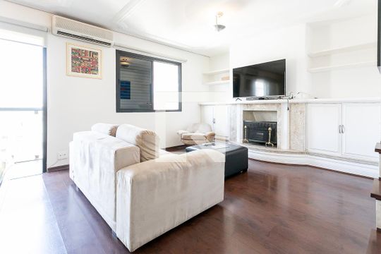 Sala de apartamento à venda com 1 quarto, 82m² em Jardim Paulista, São Paulo