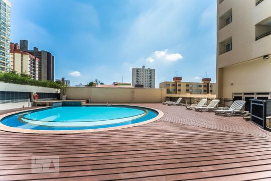 Área comum - Piscina de apartamento à venda com 1 quarto, 44m² em Centro, Santo André