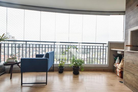 Varanda Gourmet de apartamento à venda com 3 quartos, 109m² em Jardim Aeroporto, São Paulo