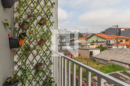 Sacada da Sala de casa de condomínio à venda com 2 quartos, 92m² em Vila Tibiriçá, Santo André