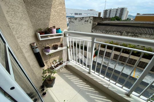 Varanda da Sala de apartamento à venda com 3 quartos, 64m² em Maria da Graça, Rio de Janeiro
