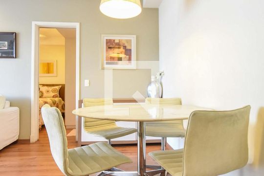 Sala de Jantar de apartamento para alugar com 1 quarto, 48m² em Cidade Monções, São Paulo