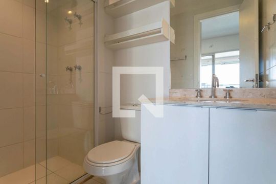 Banheiro de kitnet/studio para alugar com 1 quarto, 33m² em Brooklin Paulista, São Paulo