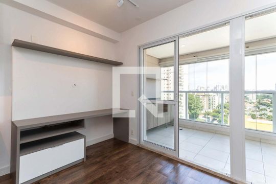 Sala / dormitório de kitnet/studio para alugar com 1 quarto, 33m² em Brooklin Paulista, São Paulo