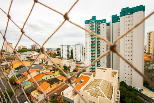Vista da sala de apartamento à venda com 3 quartos, 76m² em Vila Gilda, Santo André