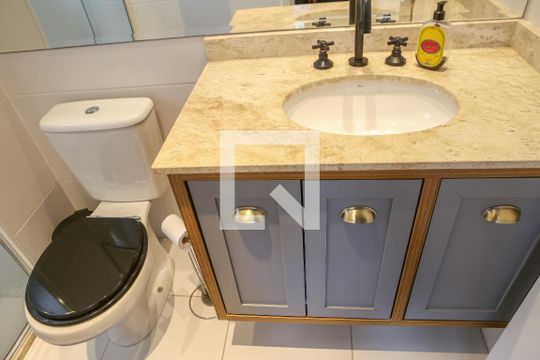 Banheiro da Suíte de apartamento à venda com 1 quarto, 36m² em Barra Funda, São Paulo