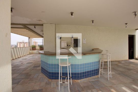 Área comum - bar da piscina de apartamento para alugar com 1 quarto, 46m² em Vila Seixas, Ribeirão Preto
