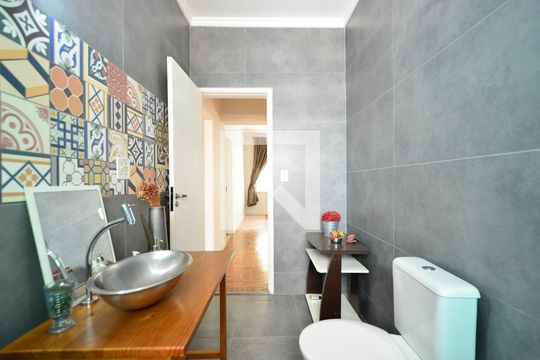 Banheiro Social de apartamento à venda com 2 quartos, 118m² em Mirandópolis, São Paulo