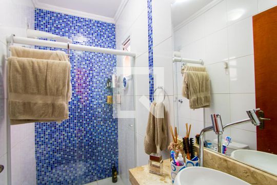 Banheiro do quarto 1 de apartamento à venda com 2 quartos, 114m² em Vila Camilópolis, Santo André