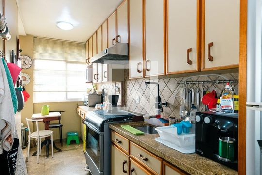 Cozinha de apartamento à venda com 2 quartos, 57m² em Tijuca, Rio de Janeiro