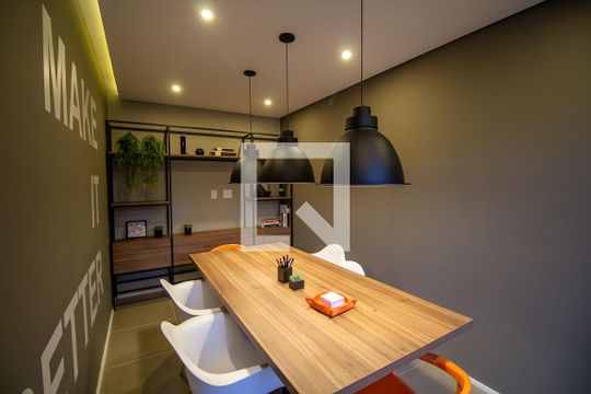 Área comum - Sala de Estudo de apartamento para alugar com 1 quarto, 49m² em Vila Ema, São Paulo