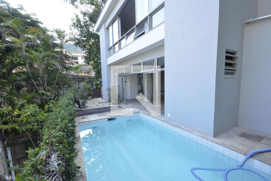Área comum - Piscina de casa à venda com 5 quartos, 550m² em Laranjeiras, Rio de Janeiro