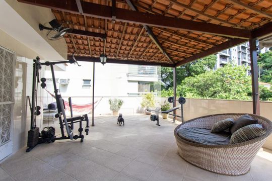 Terraço de apartamento à venda com 3 quartos, 320m² em Laranjeiras, Rio de Janeiro