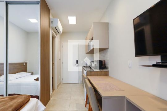 Cozinha de kitnet/studio para alugar com 1 quarto, 20m² em Centro Histórico de São Paulo, São Paulo
