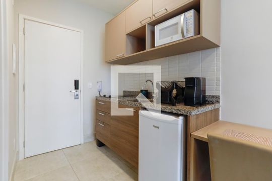 Cozinha de kitnet/studio para alugar com 1 quarto, 20m² em Centro Histórico de São Paulo, São Paulo